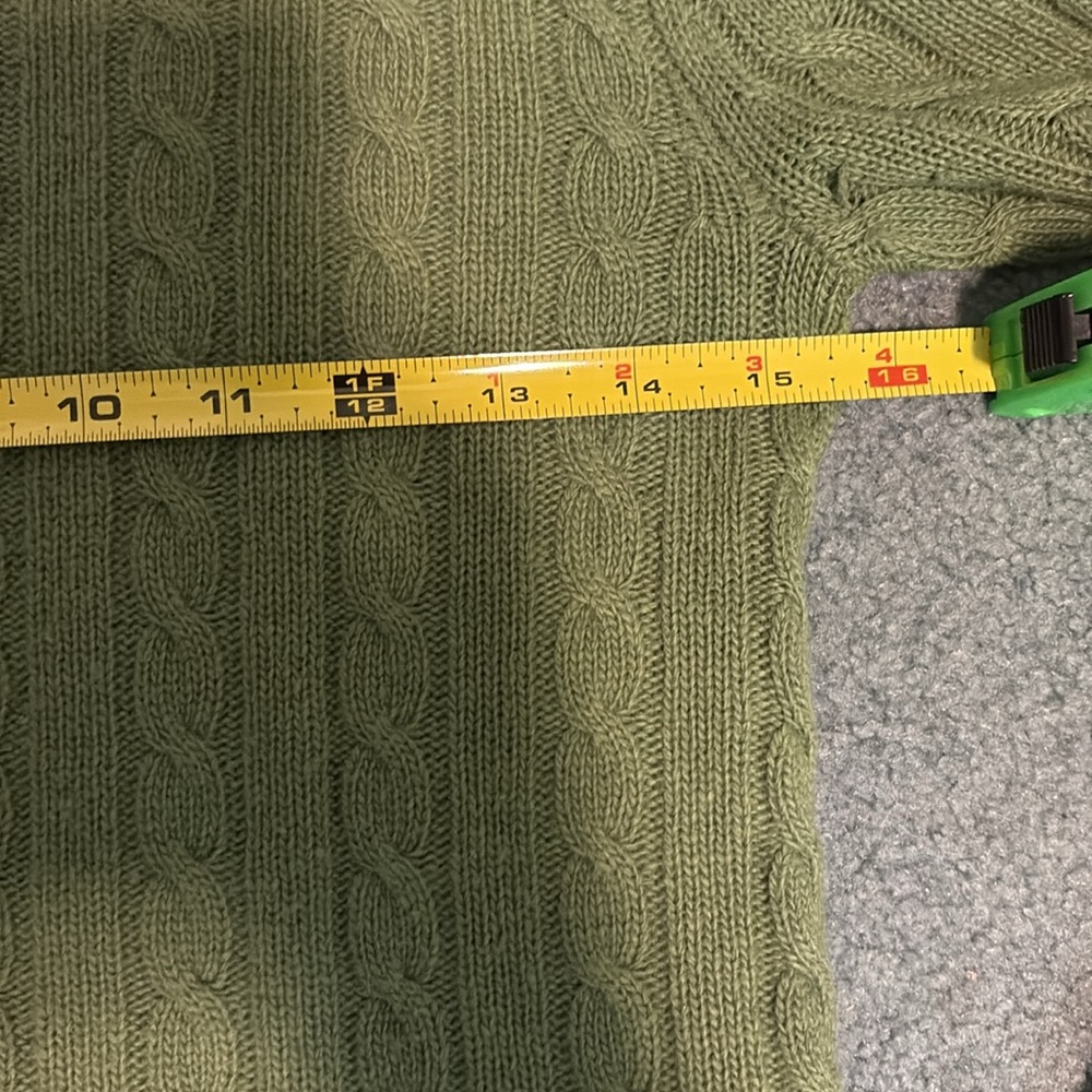 J.CREW Green Cable Knit Sweater - Picture 4 of 6
